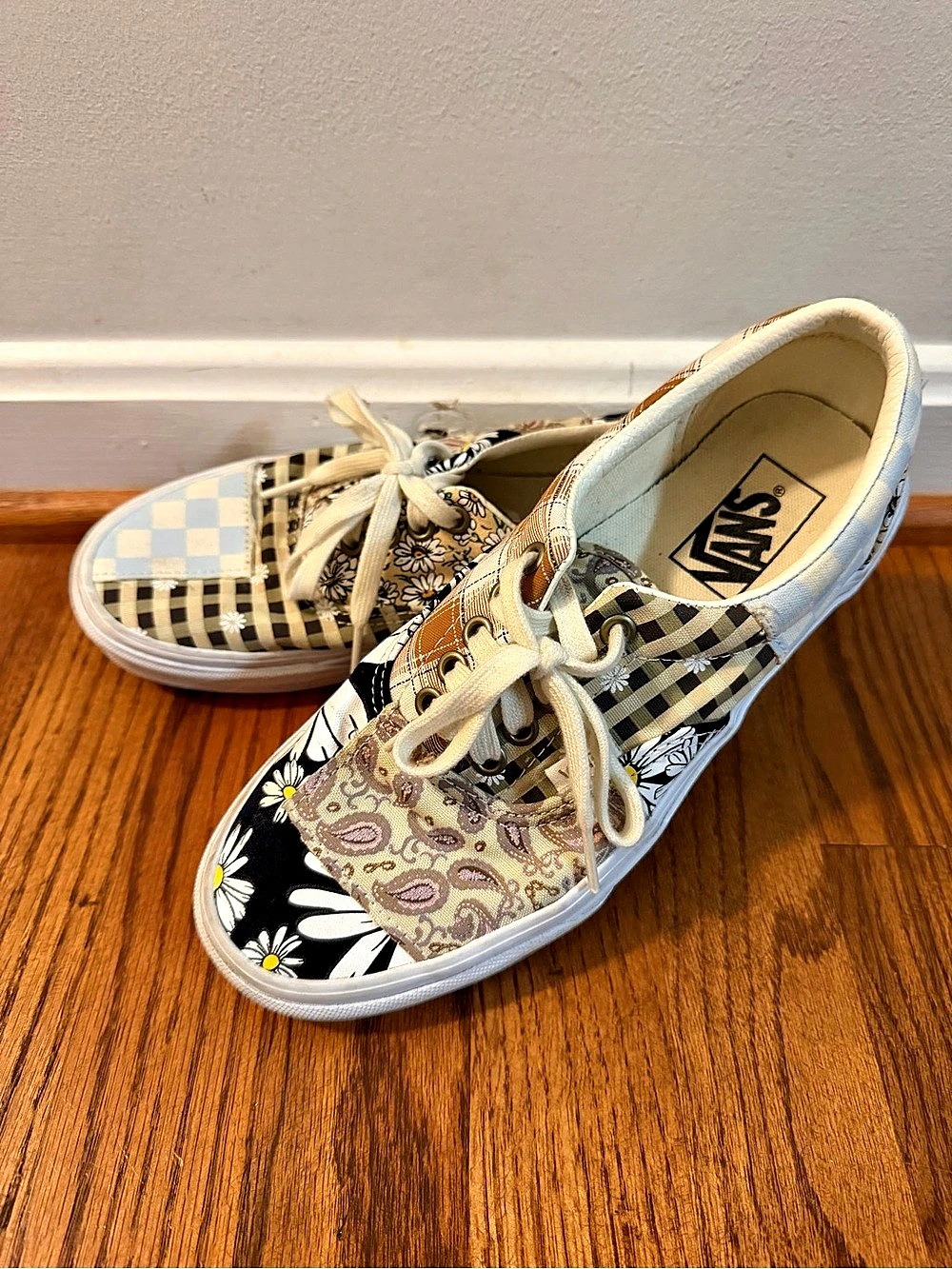 Vans Era Meadow Patchwork Sneakers Black & White US 8
